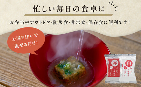 味噌汁  国産具材の赤白お味噌汁（フリーズドライ）20食 [AJ2]