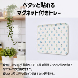 TATSU-CRAFT マグネットトレー SS 21.5cm フラワーボーダー すべり止め付き ［Tk1046］