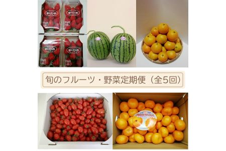【定期便】旬のフルーツ・野菜定期便(全5回) ※北海道・沖縄・離島への配送不可