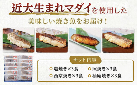 近大生まれマダイ 焼味四種食べ比べセット／12食［KD1］