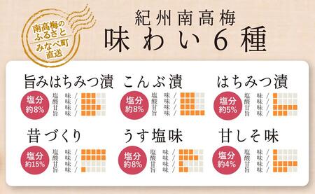 ふるさと納税 和歌山市 特選A級 紀州南高梅 味わい6種1200g 千年の知恵