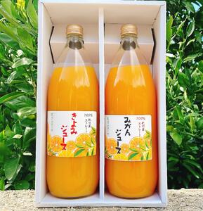 温州みかんジュース・清見ジュース各1000ml 2本セット