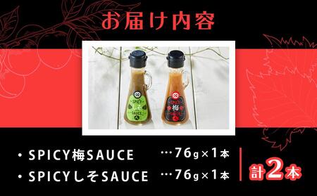 SPICY梅SAUCE&SPICYしそSAUCE2本セット(各1本) 【梅干し屋が作った新感覚調味料】