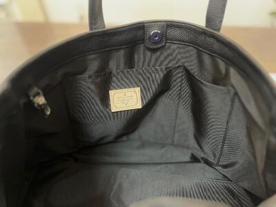 革職人が作った 本革トートバッグ L シュリンクブラック