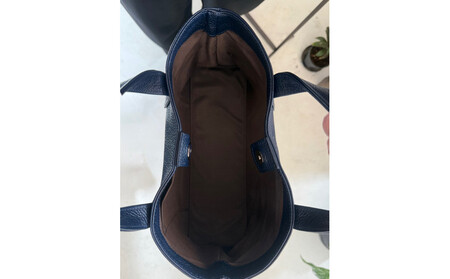 革職人が作った　本革トートバッグ　S　スムースネイビー