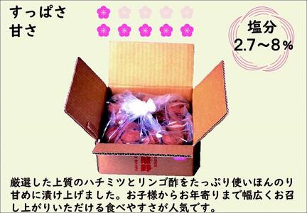 紀州南高梅 口熊野(はちみつ)1kg 塩分約8%