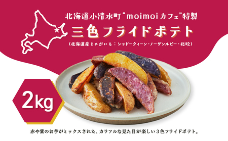 北海道小清水町 三色フライドポテト 2kg【16003】