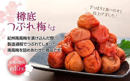 紀州産 南高梅 樽底 つぶれ梅 しそ風味 2kg( 500g × 4パック) 梅干し 梅干 うめぼし