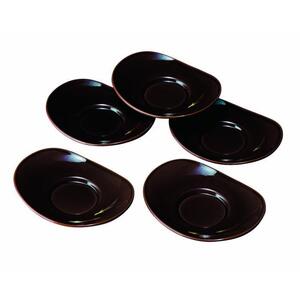 茶托 茶たく 4.5寸 長角型 溜 松葉 5枚組 五枚 セット 湯道具 茶道具 和食器 食器 お皿 プレート 漆器【YG101】