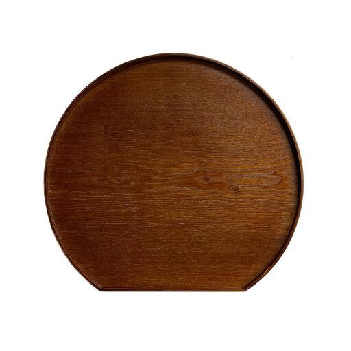 紀州漆器 木製 半月盆 ケヤキ塗り お盆 トレイ トレー［YS49］