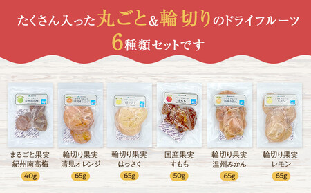 和歌山県産 丸ごと＆輪切り ドライフルーツ 6種類セット