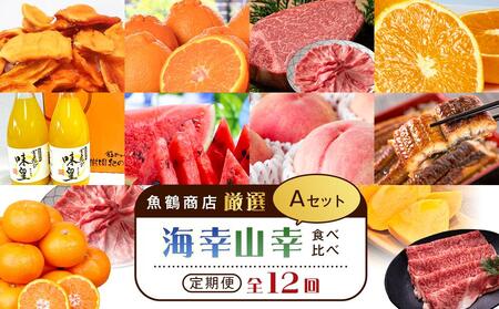 【魚鶴商店厳選！】人気の海幸山幸食べ比べ【定期便全12回】セットA【UT109】