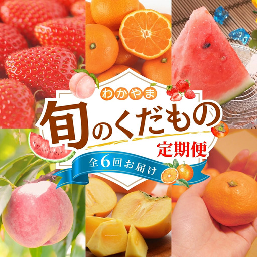わかやま旬のくだもの定期便　全6回【Ｓ】（配送日時指定不可）※北海道・沖縄・離島への配送不可  / 定期便 フルーツ  いちご イチゴ 清見オレンジ すいか 桃 柿 みかん 6回【ard-tkb900A】