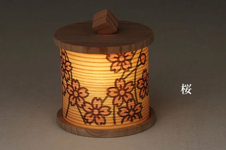 豆行灯　桜  /  行灯 職人  和モダン タッチセンサー 癒しグッズ【hak110】