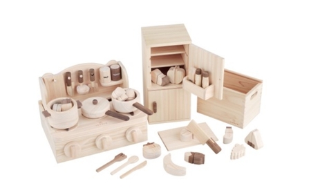 IKONIH ( アイコニー )  クッキング3点セット/ おもちゃ 子供 こども オモチャ 玩具 プレゼント お祝い 木 出産祝い 安全 オーガニックトイ ファーストトイ クッキング ままごと おままごと セット 遊具 【kip101】