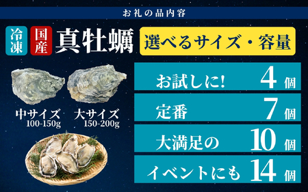 【ふるなびWEEK対象】 牡蠣 【鮮度命の急速冷凍】殻付き 加熱用 中10個 FN-Limited-PR 【mix003-fnw】