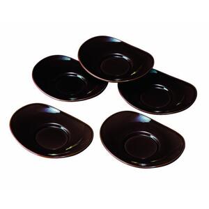 茶托 茶たく 4.5寸 長角型 溜 松葉 5枚組 五枚 セット 湯道具 茶道具 和食器 食器 お皿 プレート 漆器【YG101】