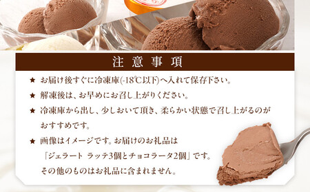 創業30年の老舗が作った濃厚なめらかジェラート おすすめのラッテとチョコラータの5個入り ［TM206］