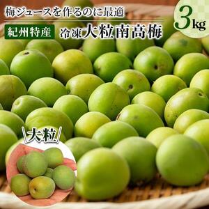 【数量限定】梅ジュースに最適！紀州特産　冷凍南高梅　3kg