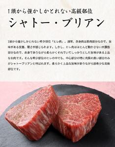 熊野牛 A4以上 シャトーブリアン 200g＆サーロイン180g×2枚 牛肉