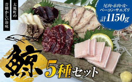 鯨肉セット（尾肉100g×3・赤肉150g×3・皮100g×2・ベーコン100g×1・サエズリ100g×1）／刺身 くじら クジラ クジラ肉 くじら肉【tgk103】