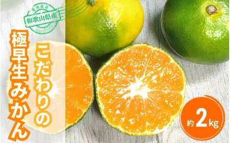 【2026年秋頃発送予約分】＼光センサー選別／【農家直送】こだわりの極早生みかん 約2kg 【数量限定】 有機質肥料100% サイズ混合 ※2025年9月下旬より順次発送予定（お届け日指定不可）【nuk170A】