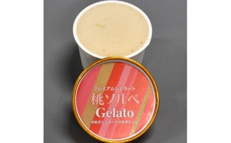 プレミアムジェラート／桃 ももソルベ 12個セット／ジェラート シャーベット アイスクリーム 100ml ／ゆあさジェラートラボラトリー 紀伊国屋文左衛門本舗 SenZanAn Premium Ice Cream【kztb700-10】