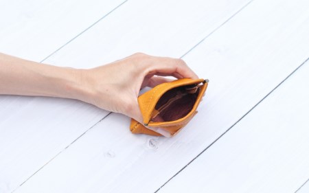 【ハンドメイド】鹿革で作ったシンプルデザインの小物入れ ハンドメイド 手作り 財布【yco007】