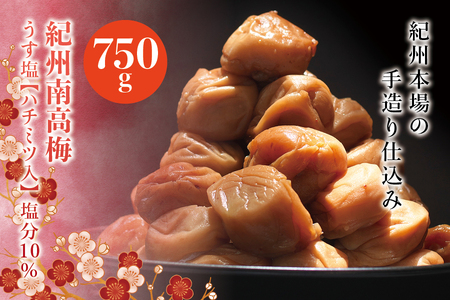 紀州南高梅 うす塩【ハチミツ入】 塩分10%(750g)なかやまさんちの梅干 うめ ウメ 梅干し【nky006-175k】