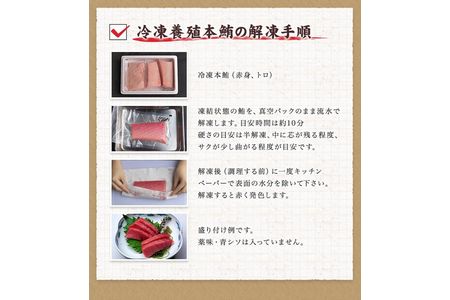 本マグロ（養殖）トロ＆赤身セット 3kg（串本町×北山村）【nks112】