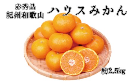 赤秀品　紀州和歌山ハウスみかん2.5kg【予約】※2026年6月下旬頃～7月下旬頃に順次発送予定(お届け日指定不可)【uot735A】