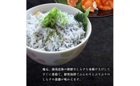 紀州湯浅醤油を使ったサーモンとカンパチの漬け＆釜揚げしらすの 海鮮丼 ３種セット×２ 計６００g【uot757A】
