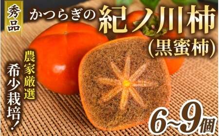 【先行予約】紀の川柿 （果実の中身が黒い！黒蜜柿）希少栽培！ 秀品６個～９個 こだわり農家厳選！【2026年10月上旬から11月上旬頃発送】/ 和歌山県 かつらぎ町 カキ 柿 紀ノ川柿 秀品 紀の川柿 かき フルーツ 旬 秋【kgr044】