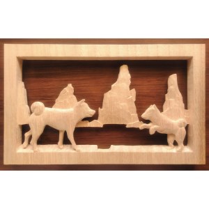 壁掛け　～再会2（橋杭岩と紀州犬）～【hms024】