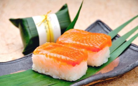 紀州和歌山の棒鯖寿司とあせ葉寿司（鯛4個・鮭3個）セット 【tec603】