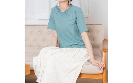 レディースカットソー 半袖 グリーン L