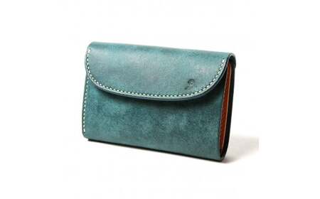 ＭＯＴＯマットバケッタ三つ折りミドルウォレット（BLUE）本池秀夫監修 LEATHER & SILVER MOTO 10,220円