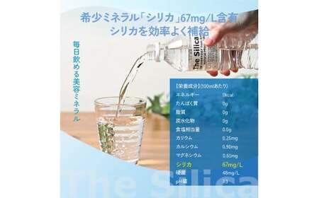 【定期便6回コース】The Silica 軟水シリカウォーター 500ml×24本×2箱(計48本)×6回(総合計288本)
