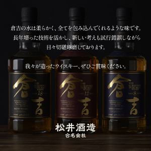 マツイブレンデッドウイスキー鳥取 3本セット 700ml お酒 洋酒 ウイスキー ハイボール ブレンデッドウイスキー