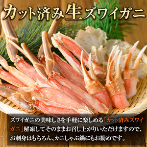 カット済み生ズワイガニ 700g(総重量1kg/約2～3人前) 鳥取県 ずわいがに ずわい蟹 カニ 蟹 魚介類蟹 かに カニ ズワイガニ 生ガニ 生蟹 脚 爪 蟹爪 鍋 刺身 天ぷら しゃぶしゃぶ 蟹しゃぶ 冷凍【sm-BO001】【門永水産】