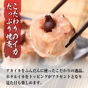 化粧箱入り！イカ屋が作ったイカたっぷり焼売セット(計24個・8個入×3セット)国産 地魚 魚介 海鮮 アカイカ ホタルイカ ゲソ すり身 シュウマイ 蒸し料理 海の幸 冷凍 化粧箱【sm-AJ001】【福栄】