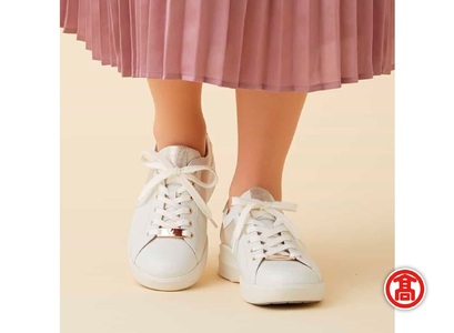 ＜ペダラ＞レディーススニーカー 1212A198(ホワイト×リッチゴールド(フィルム加工)×22.0cm) 境港市 靴 くつ シューズ カジュアル スニーカー 歩きやすい アシックス【T-SAK-AA6-A】【米子高島屋選定品】