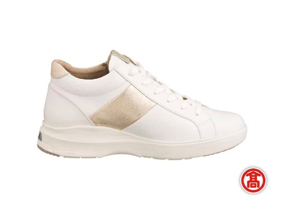 ＜ペダラ＞レディーススニーカー 1212A103(ホワイト×リッチゴールド(フィルム加工)×24.5cm) 境港市 靴 くつ シューズ スニーカー ハイカット 歩きやすい アシックス【T-SAK-AA7-F】【米子高島屋選定品】