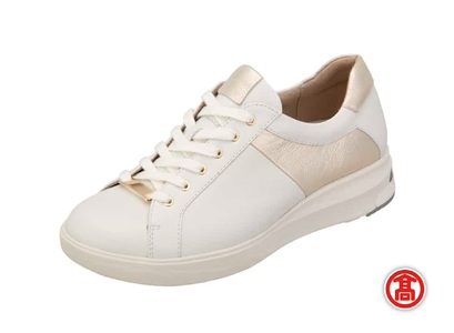 ＜ペダラ＞レディーススニーカー 1212A198(ホワイト×リッチゴールド(フィルム加工)×24.0cm) 境港市 靴 くつ シューズ カジュアル スニーカー 歩きやすい アシックス【T-SAK-AA6-E】【米子高島屋選定品】