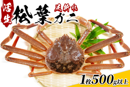 【22015】鳥取県網代産 松葉がに(足折れ1~2本)500g以上(生)