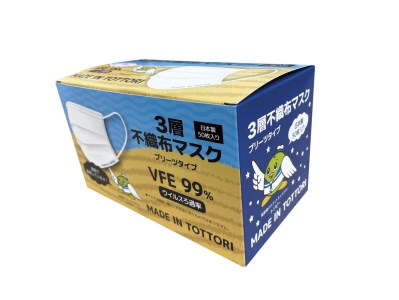 【72001】鳥取県岩美町産 不織布マスク 50枚入り×40箱（2000枚）