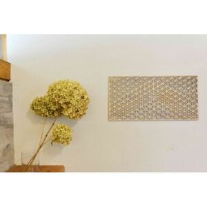 智頭杉のウォールアートパネル ー組子模様ー 山_四角 Sサイズ【1372906】