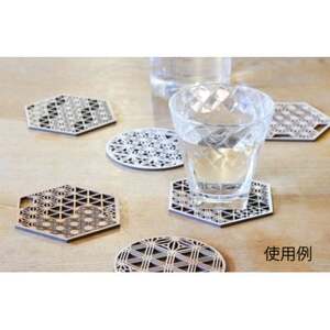 組子文様コースター　yama ー2枚セットー【1372987】