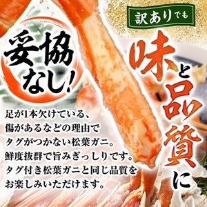 鳥取県産ボイル松葉ガニ訳あり!　2枚セット【配送不可地域：離島・北海道・沖縄県】【1536355】