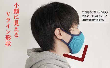 Y330 洗える3D布マスク（吸収速乾）メンズ ホワイト3枚セット